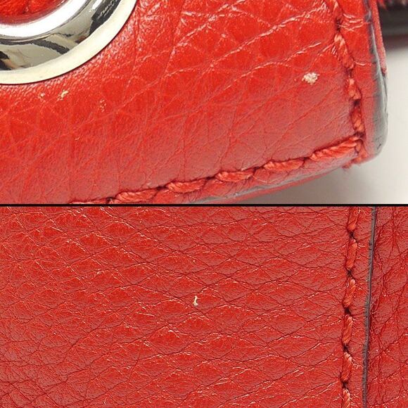 Gucci Backpack Bamboo-387149 Leather Red Fringe - Picture 3 of 8